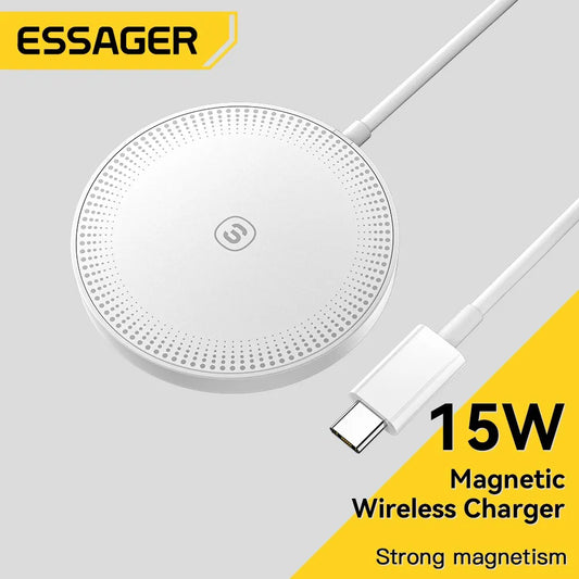 Essager 15W Magnetic Qi Wireless Chargers Fast Charging for iPhone 14 13 12 Pro Max PD Fast Charging For Xiaomi Pad Adapter